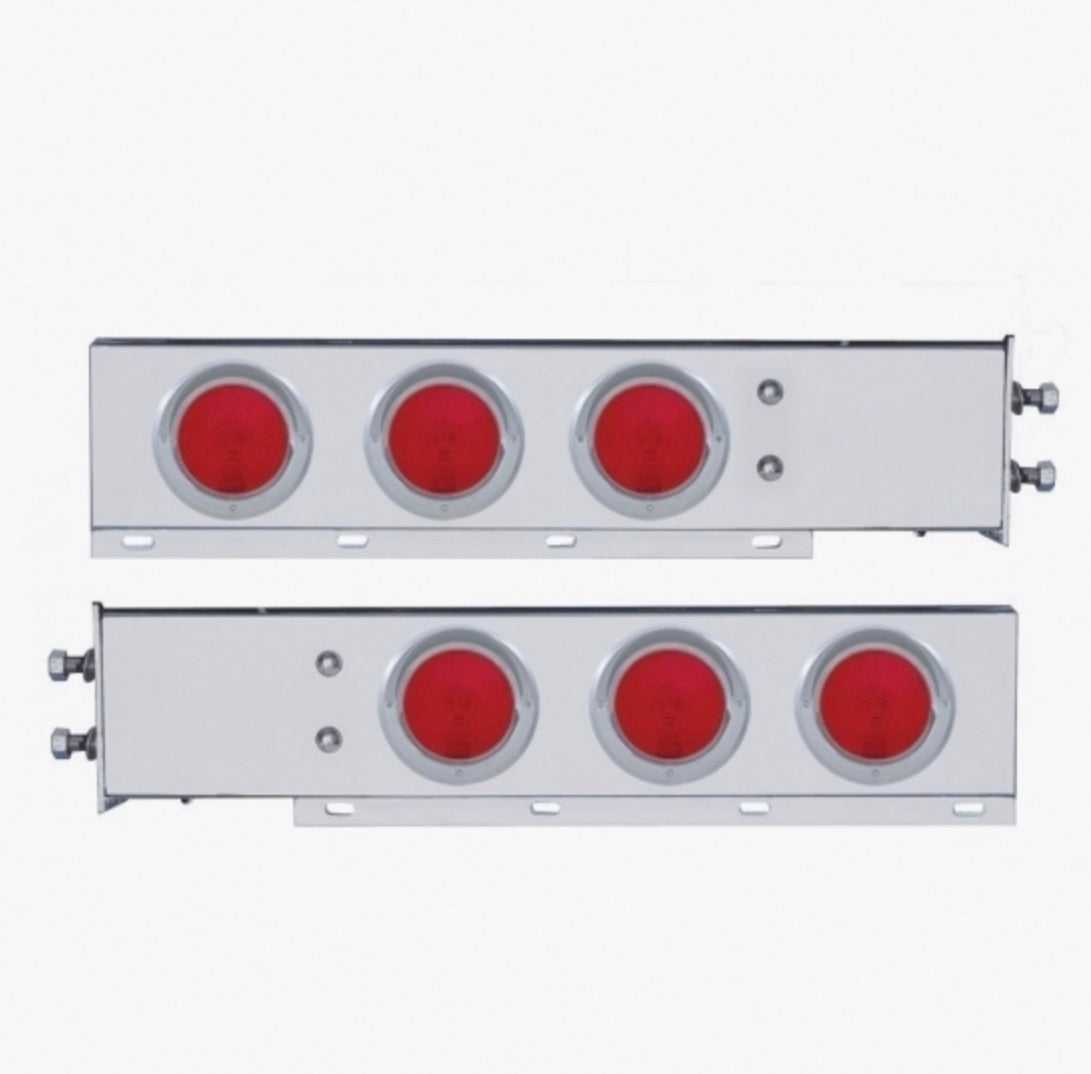 2.5” Bolt Pattern Spring Loaded Light Bar with 6 4” Lights (Pair)