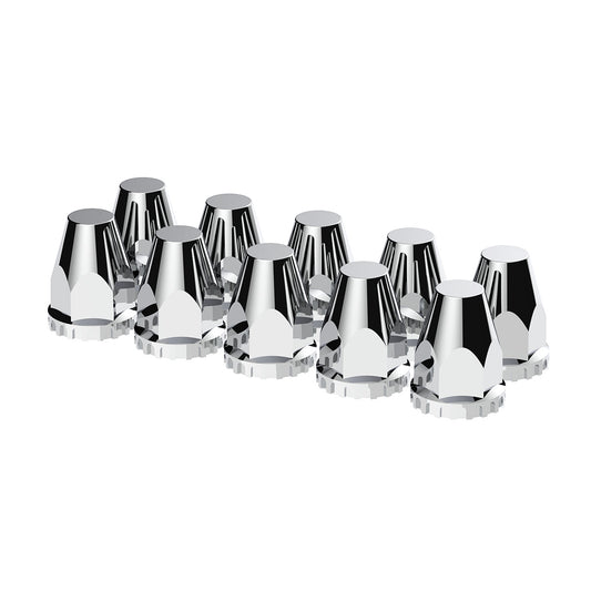 33mm X 2-3/4" Chrome Plastic Original Nut Covers - Thread-On (Box of 10)