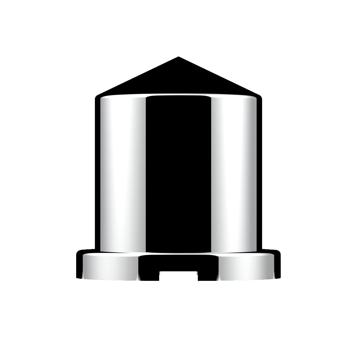 1-1/8" X 1-7/8" Chrome Plastic Pointed Nut Cover - Push-On