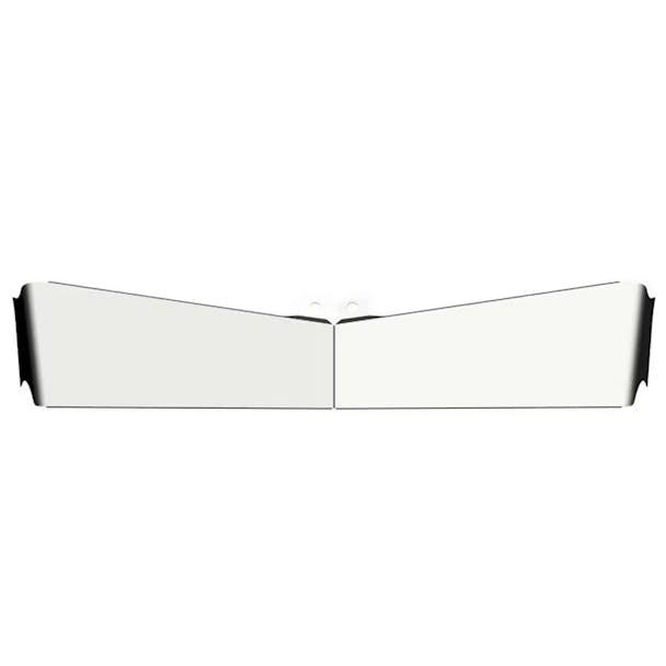 Peterbilt 379 388 389 Forward Bowtie Visor By Lincoln Chrome