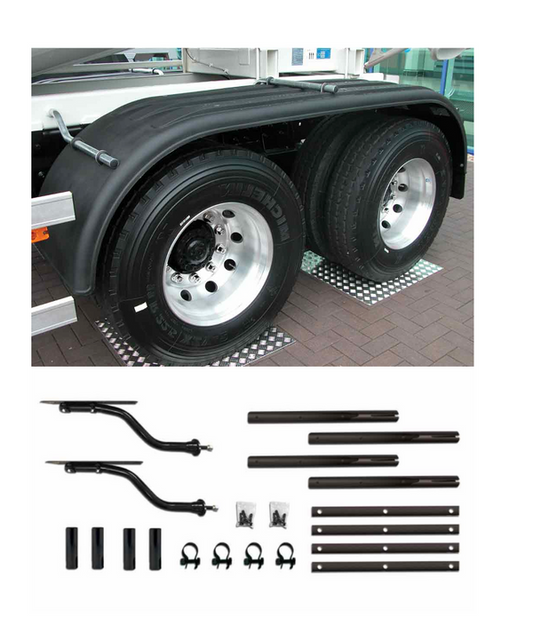 133" Poly 3 Ribbed Full Fenders & Mounting Kit