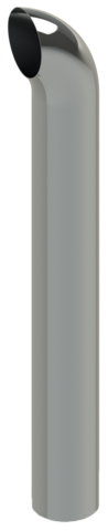 Kenworth W900L 6" Lincoln Chrome 2 Piece Exhaust Stack Kit