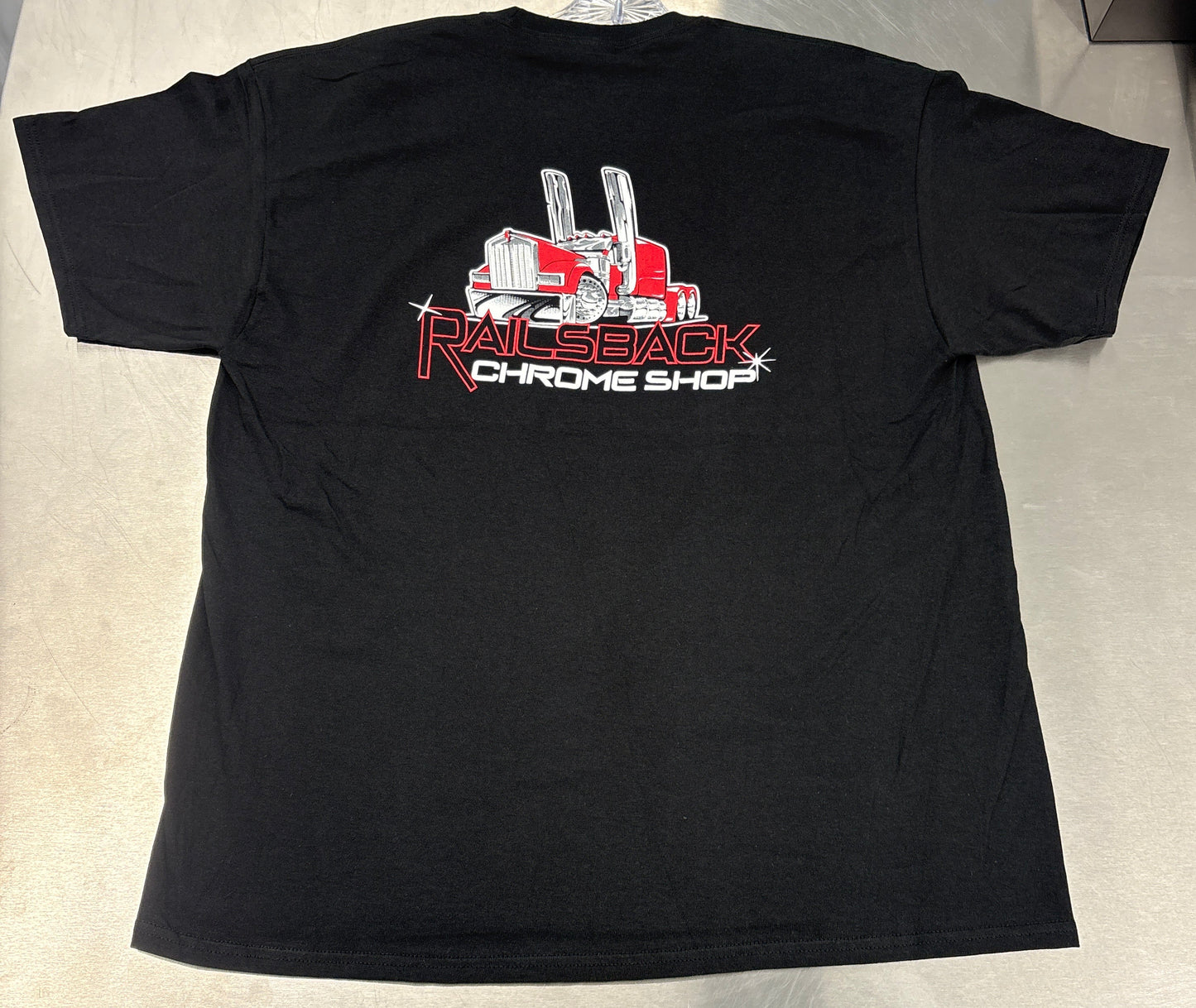 Railsback Chrome Shop T-Shirt (Black)