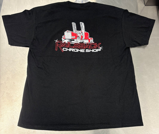 Railsback Chrome Shop T-Shirt (Black)