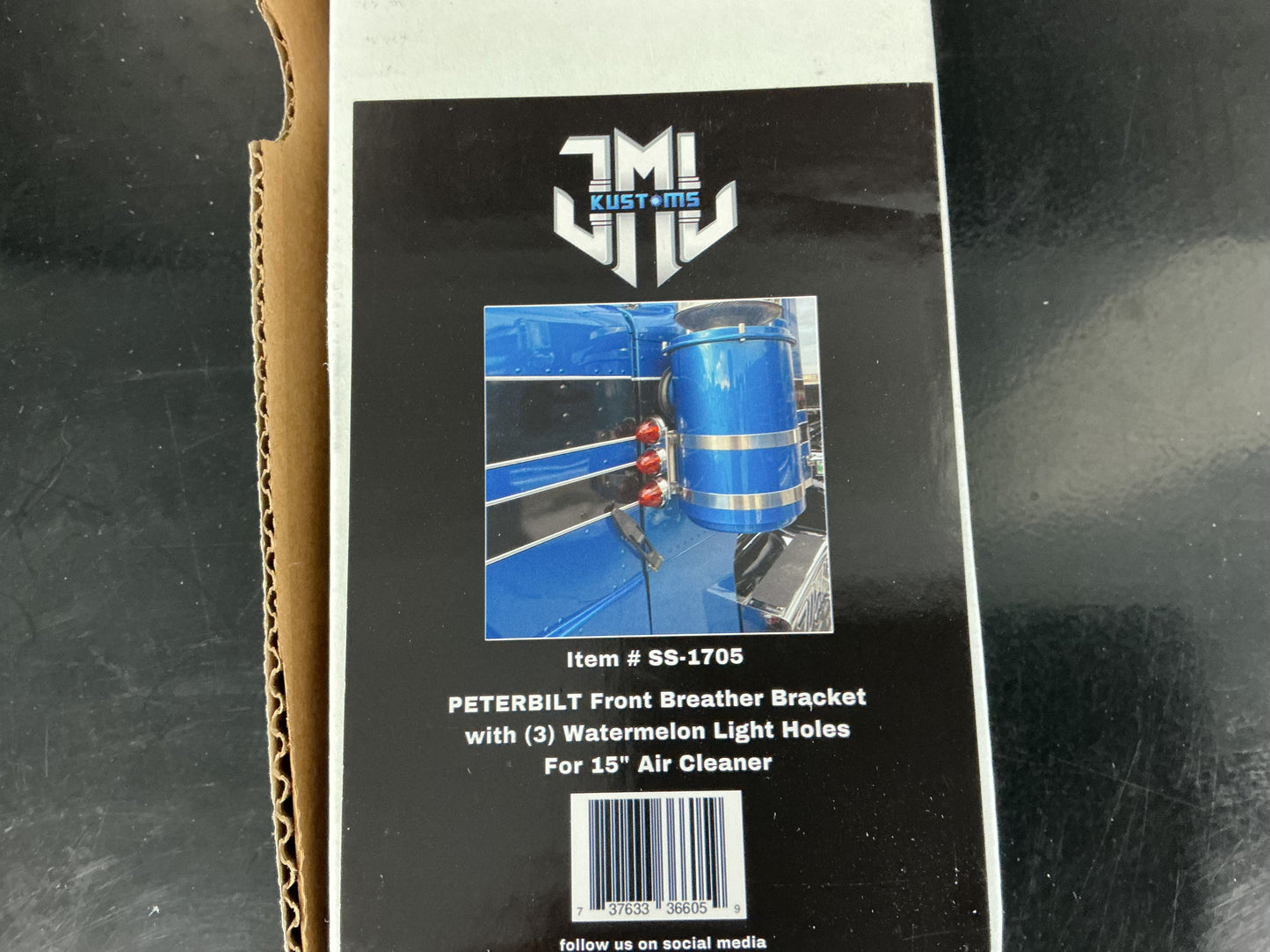 Front Peterbilt 15” Air Cleaner Bracket
