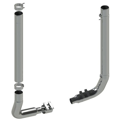 Kenworth W900L 8" Lincoln Chrome 1 Piece Exhaust Stack Kit