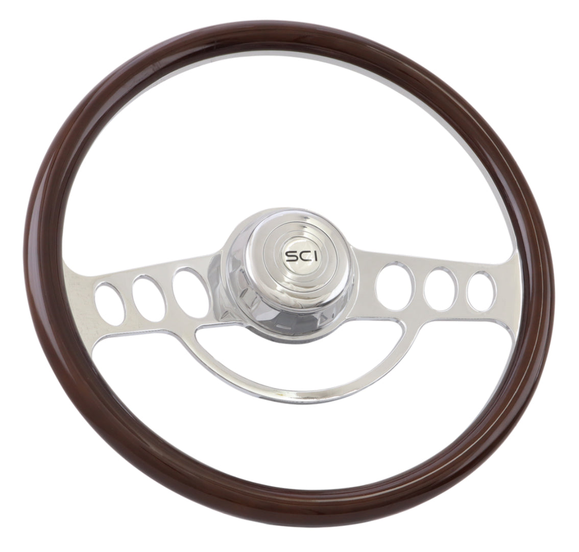 18” Half Wrapped Chrome Steering Wheel