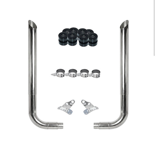 Peterbilt 379 8” Stack Kit Mitered - 7 Year Warranty