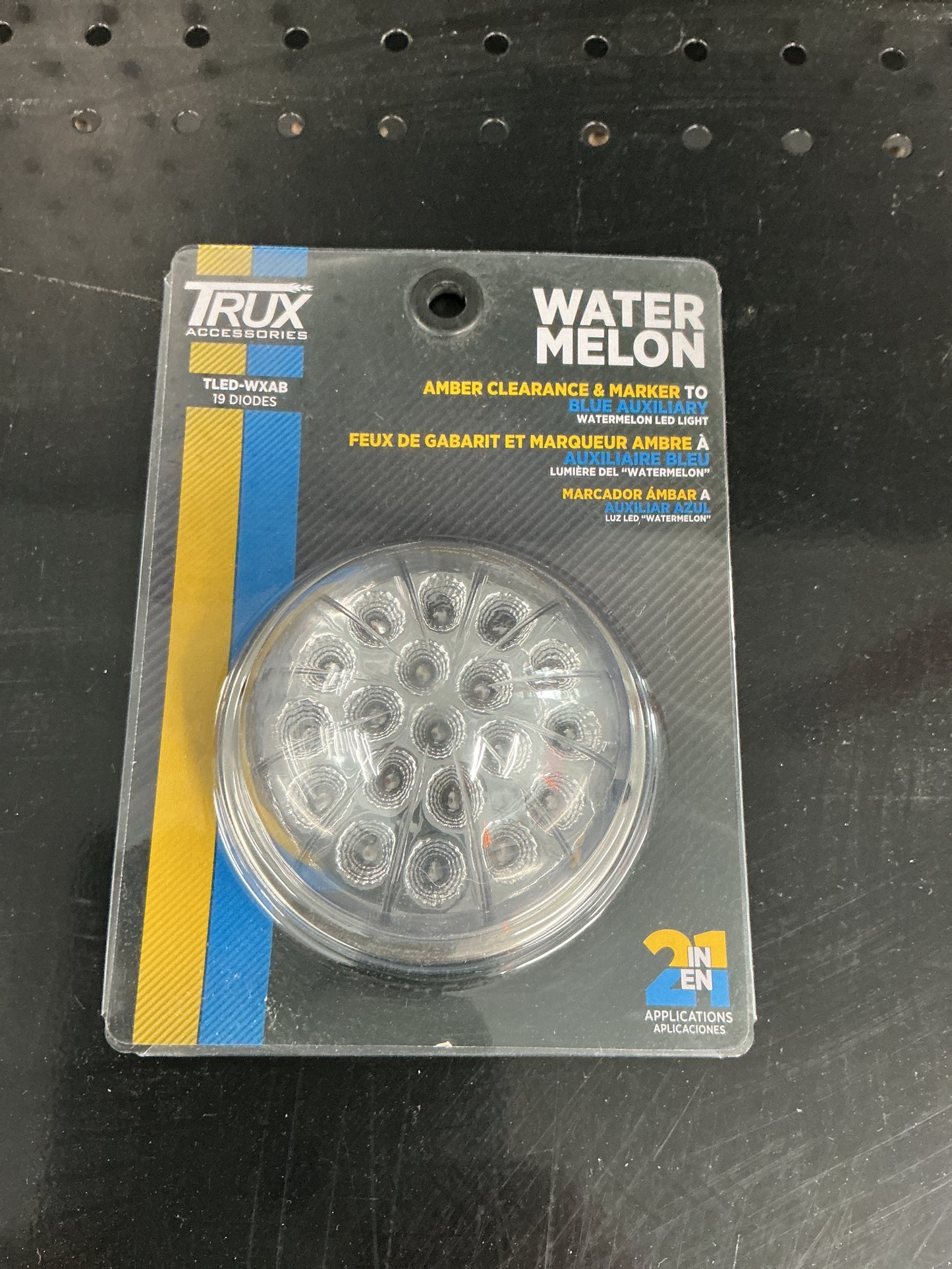 Amber Clearance & Marker To Blue Auxiliary Watermelon Light