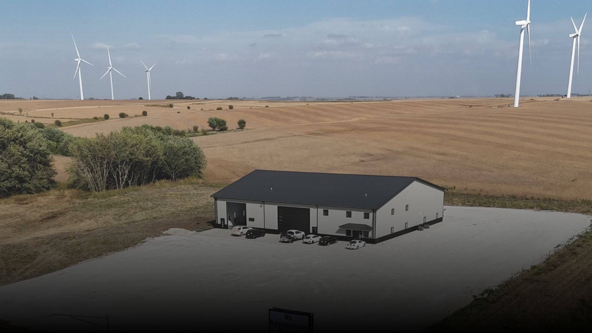 aerial photo of Railsback Chrome Shop