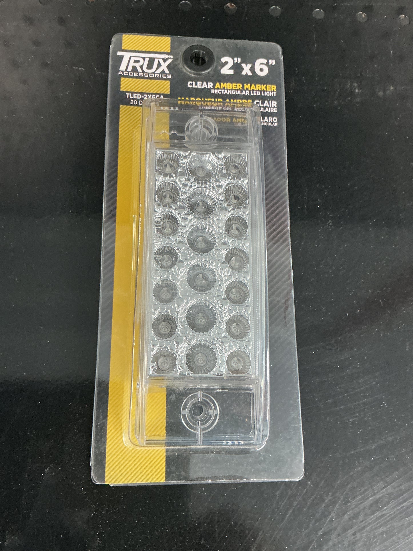 2x6 Clear Amber Marker Light