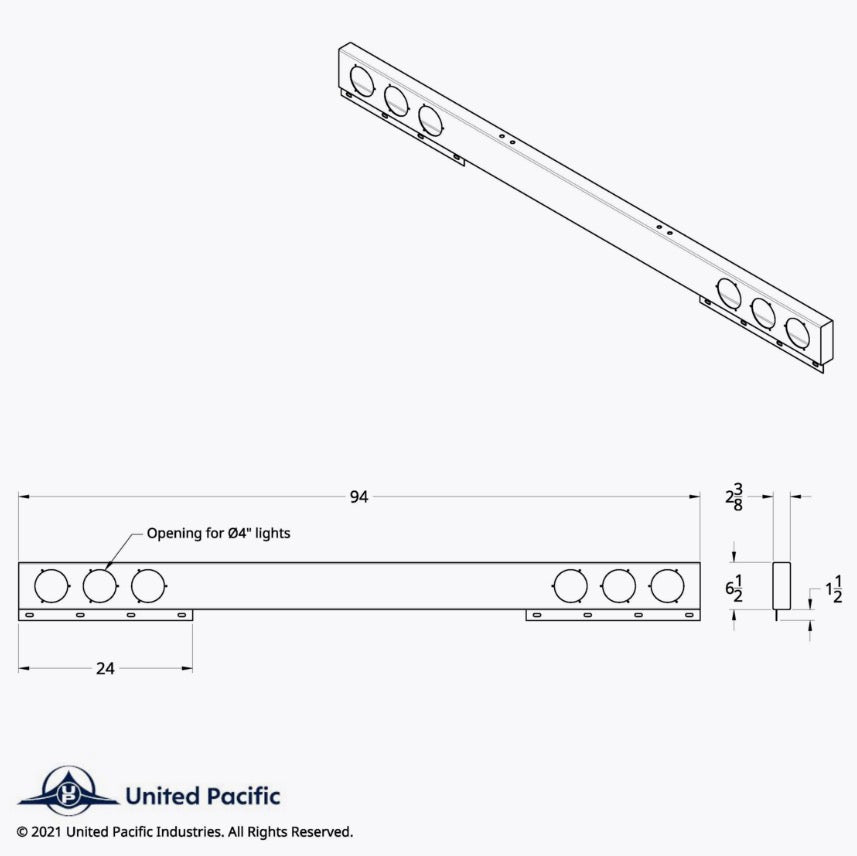 United Pacific Rear Light Bar