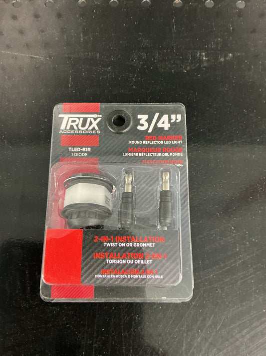 3/4 Round Red Marker Light