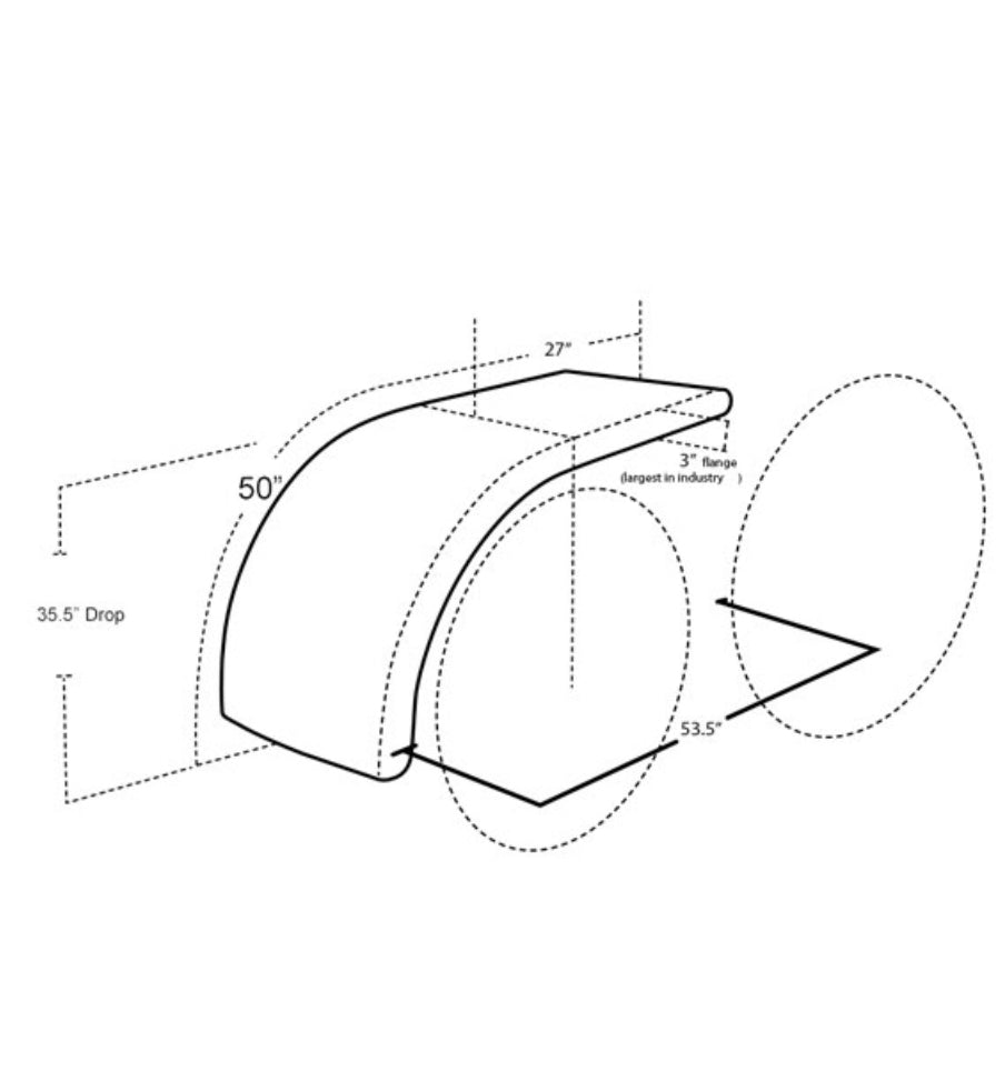 Hogebuilt 80 Inch 430 Stainless Steel Half Fenders