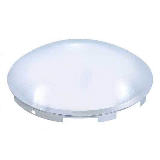 6 Uneven Notched Chrome Dome Front Hubcap - 7/16" Lip