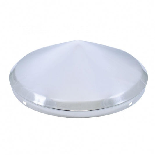 No Notch Chrome Pointed Front Hubcap - 1/2" Lip