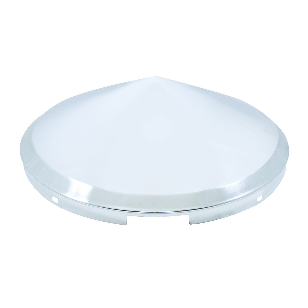 4 Even Notched Chrome Pointed Front Hubcap - 7/16" Lip