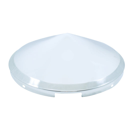 4 Even Notched Chrome Pointed Front Hubcap - 7/16" Lip
