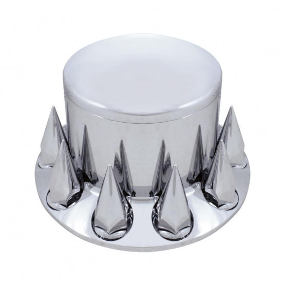 Dome Rear Axle Cover With 33mm Spike Thread-On Nut Covers - Chrome