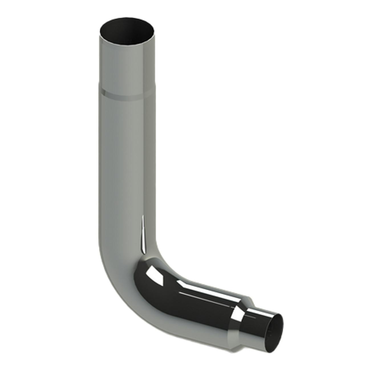 Peterbilt 379 Lincoln Chrome 90 Degree Pickett Style Exhaust Elbow (Reduced to 5" Y pipe)
