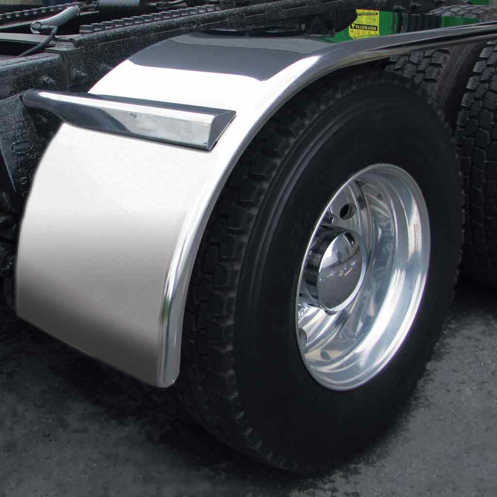 66" Smooth Low Profile Half Fenders - Mirror Shine Stainless Steel