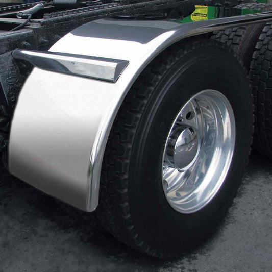 66" Smooth Low Profile Half Fenders - Mirror Shine Stainless Steel