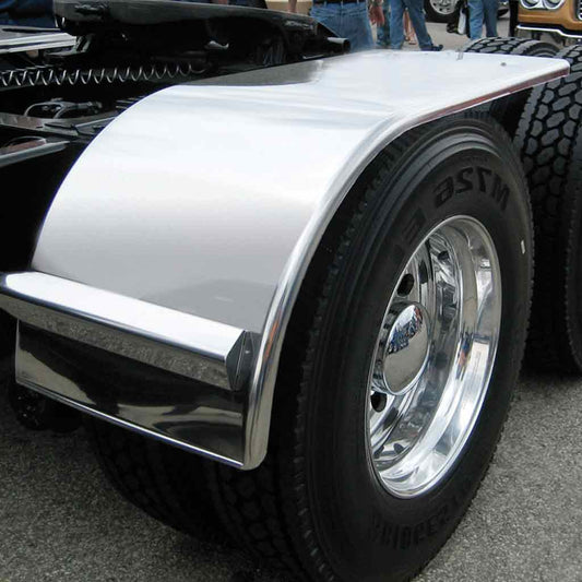 66" Smooth Half Fenders - Mirror Shine Stainless Steel