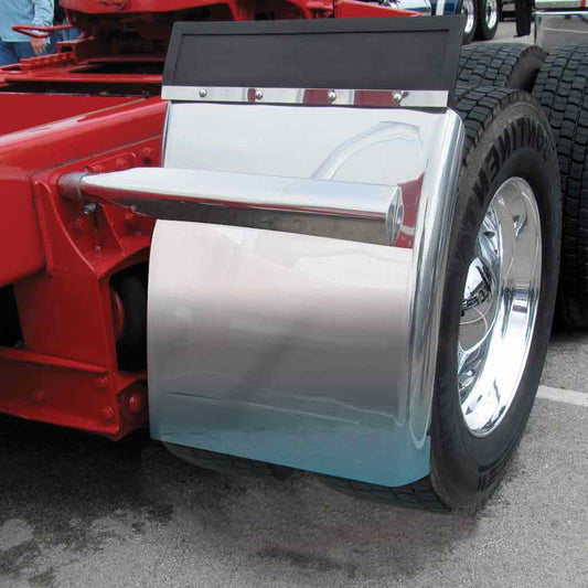 27" Quarter Fender Kit with Triangle Mounts - 16 Gauge | Mirror Shine Stainless Steel