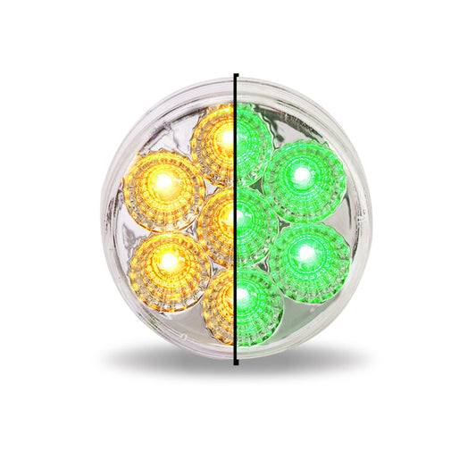 2.5" Amber Marker to Green Auxiliary Round LED Light - 7 Diodes