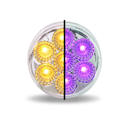 2.5" Amber Marker to Purple Auxiliary Round LED Light - 7 Diodes