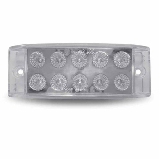 2" x 6" Red Marker to Blue Auxiliary Rectangular LED Light - 10 Diodes