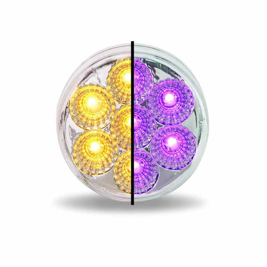 2" Amber Marker to Purple Auxiliary Round LED Light - 7 Diodes