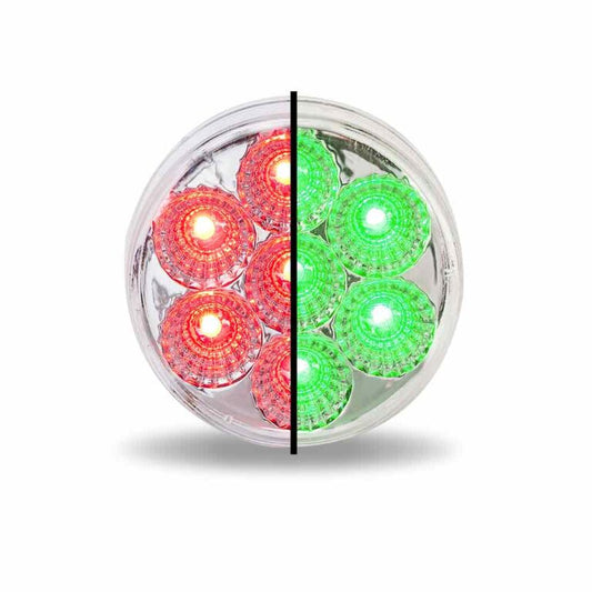 2" Red Marker to Green Auxiliary Round LED Light - 7 Diodes