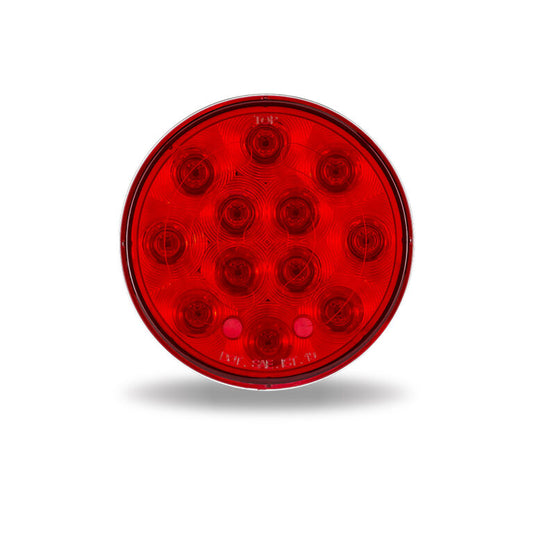 4" Heated Lens Red Stop, Turn & Tail Round LED Light - 12 Diodes