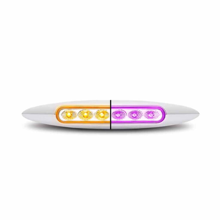 6" Amber Marker to Purple Auxiliary Slim LED Light - 6 Diodes