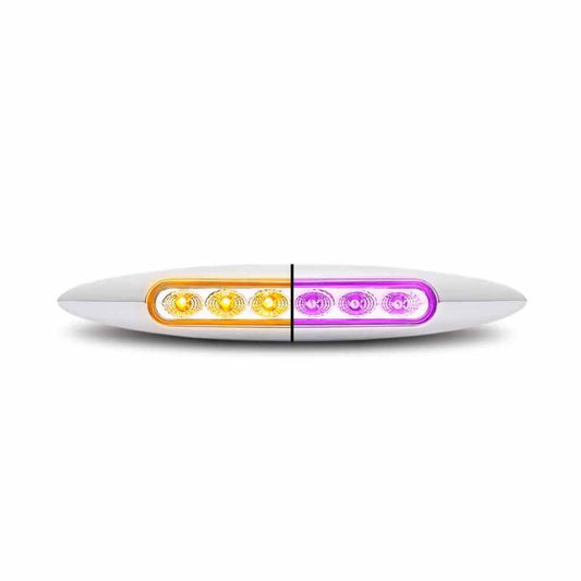 6" Amber Marker to Purple Auxiliary Slim LED Light - 6 Diodes