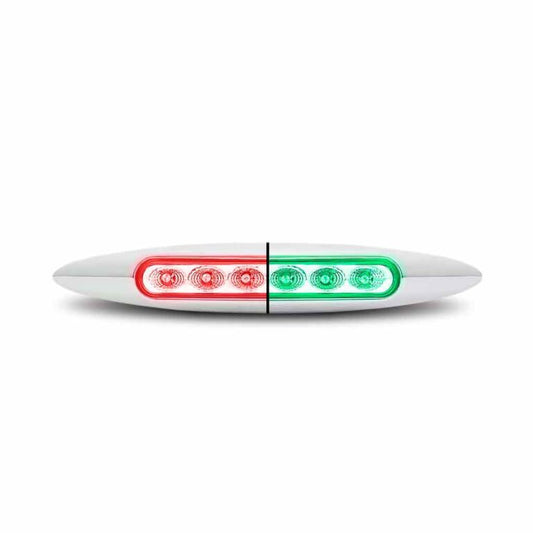 6" Red Marker to Green Auxiliary Slim LED Light - 6 Diodes