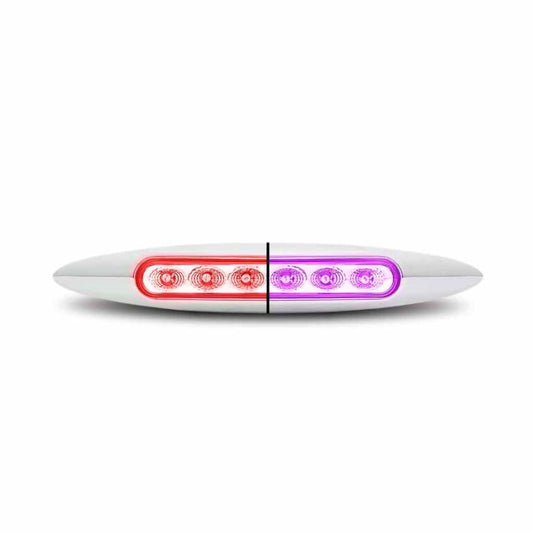 6" Red Marker to Purple Auxiliary Slim LED Light - 6 Diodes