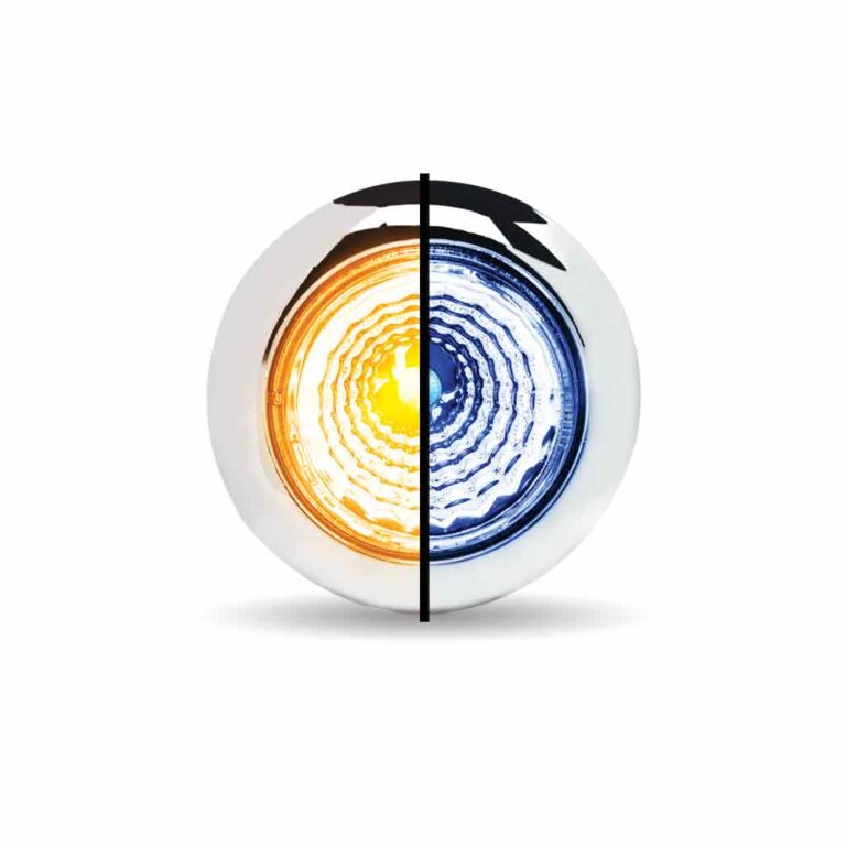 3/4" Amber Marker to Blue Auxiliary Round Reflector LED Light - 1 Diode