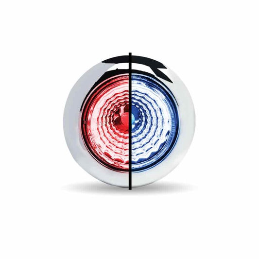 3/4" Red Marker to Blue Auxiliary Round Reflector LED Light - 1 Diode