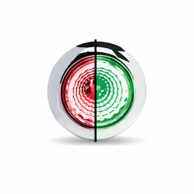 3/4" Red Marker to Green Auxiliary Round Reflector LED Light - 1 Diode