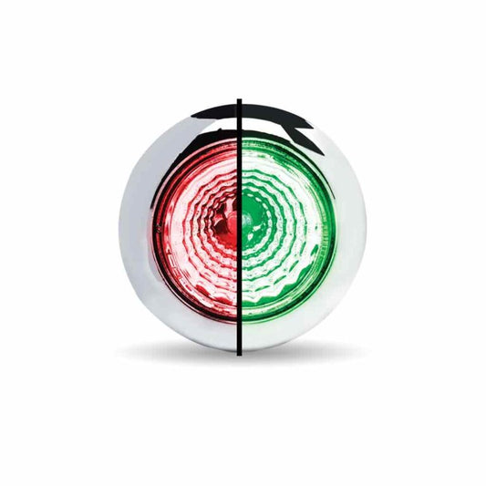3/4" Red Marker to Green Auxiliary Round Reflector LED Light - 1 Diode