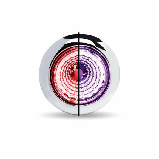 3/4" Red Marker to Purple Auxiliary Round Reflector LED Light - 1 Diode