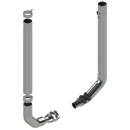 Kenworth W900L 6" Lincoln Chrome 2 Piece Exhaust Stack Kit