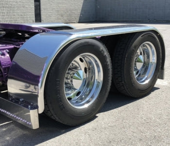142" Smooth Straight Drop Full Fenders & Mounting Kit - 14 Gauge (Fenders)