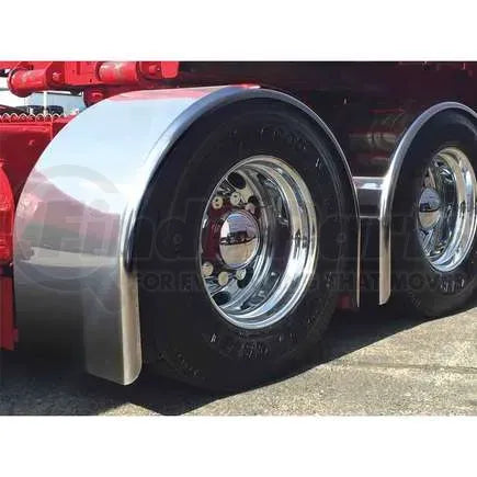 96" Smooth Straight Drop Single Axle Fenders & Mounting Kit - 14 Gauge (Fenders)