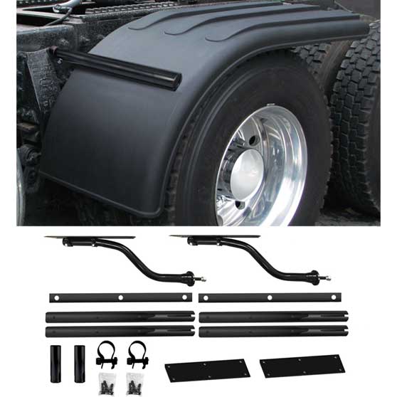 66" Poly Half Fenders with Mounting Kit