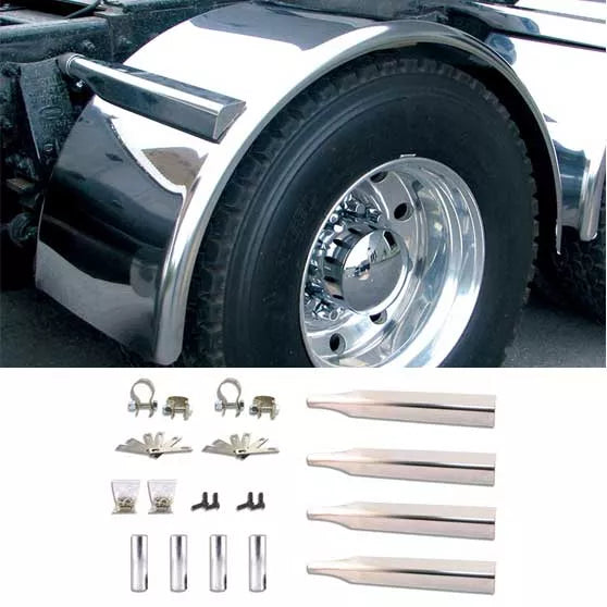 80" Smooth Single Axle Fenders & Mounting Kit - 14 Gauge (Fenders)
