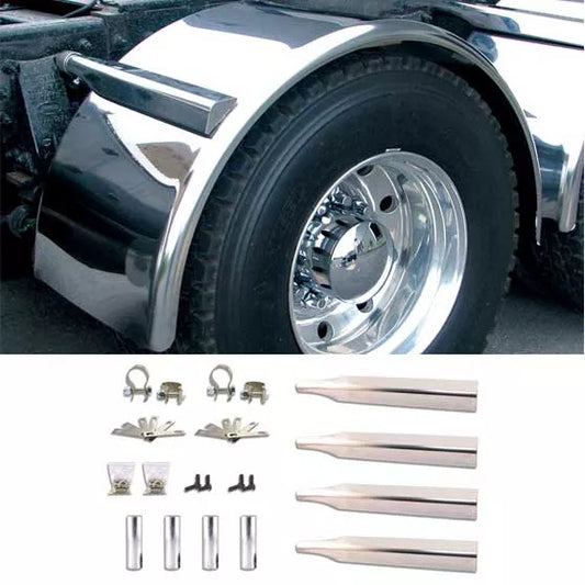 80" Smooth Single Axle Fenders & Mounting Kit - 14 Gauge (Fenders)