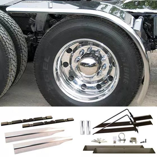 80" Rollin’ Lo Smooth Half Fenders & Mounting Kit - 16 Gauge (Fenders)